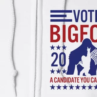 Vote For Bigfoot 2024 Funny Sasquatch Presidential Election Full Zip Hoodie