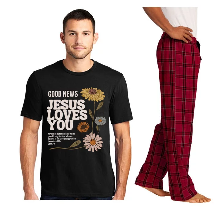 Vintage Faith Based John 3 16 Pajama Set