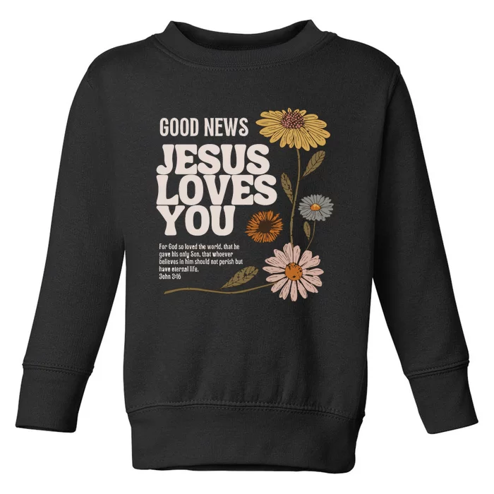 Vintage Faith Based John 3 16 Toddler Sweatshirt