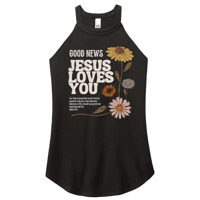 Vintage Faith Based John 3 16 Women’s Perfect Tri Rocker Tank