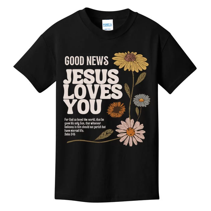 Vintage Faith Based John 3 16 Kids T-Shirt