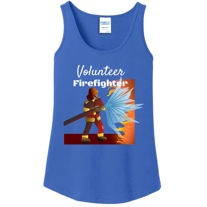 Volunteer Firefighting Cute Gift Firefighter Service Ladies Essential Tank