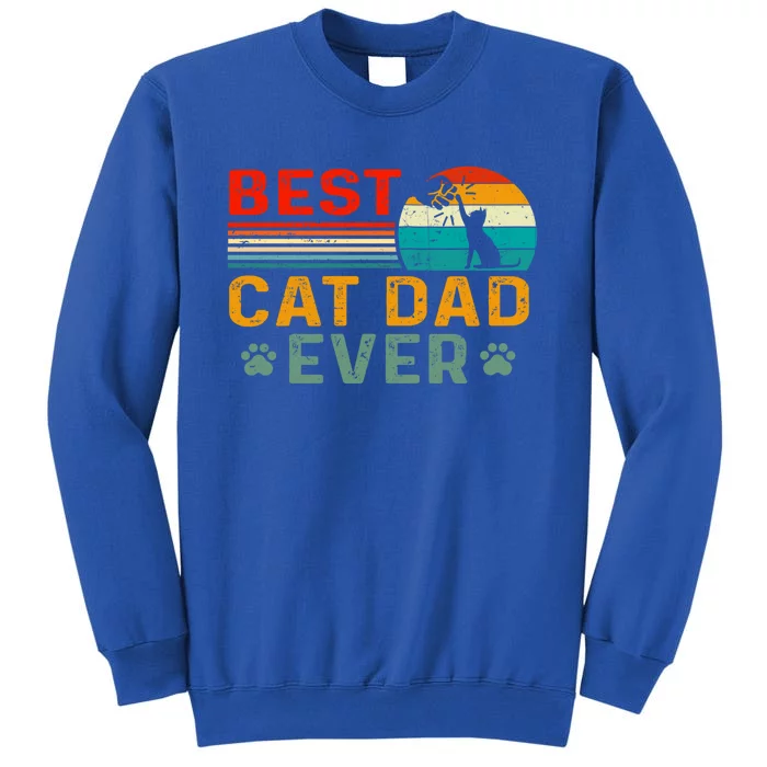 Vintage Funny Cat Daddy Fathers Day Best Cat Dad Ever Gift Sweatshirt