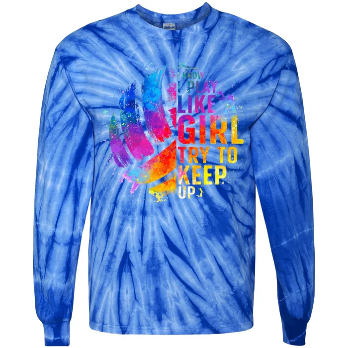 Volleyball For College Volleyball Lovers Tie-Dye Long Sleeve Shirt