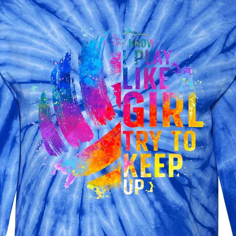 Volleyball For College Volleyball Lovers Tie-Dye Long Sleeve Shirt