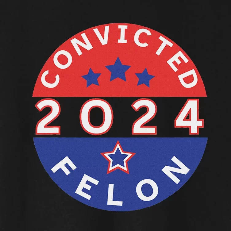 Voting For Convicted Felon Funny 2024 Women's Crop Top Tee