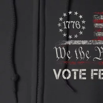 Vote Felon Convicted Felon Funny Pro Trump 2024 Full Zip Hoodie