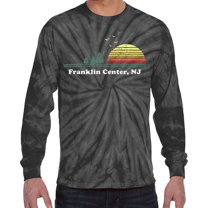 Vintage Franklin Center New Jersey Home Souvenir Tie-Dye Long Sleeve Shirt