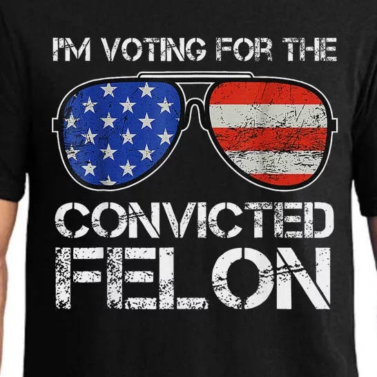 Voting For Convicted Felon 2024 Us Flag Pajama Set