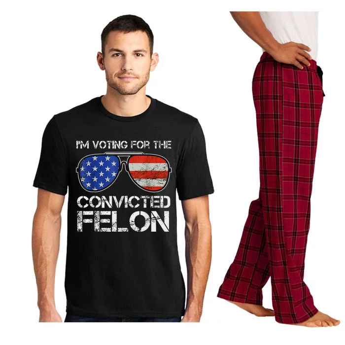 Voting For Convicted Felon 2024 Us Flag Pajama Set