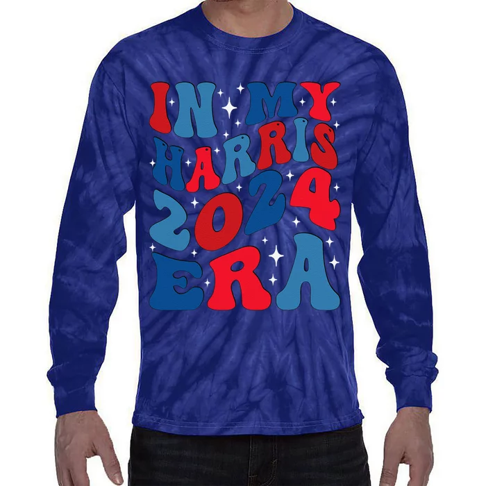 Vote For Democracy Vote Kamala Harris In My Harris Era 2024 Tie-Dye Long Sleeve Shirt