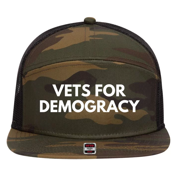 Vets For Demogracy 7 Panel Mesh Trucker Snapback Hat