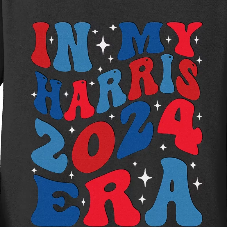 Vote For Democracy Vote Kamala Harris In My Harris Era 2024 Kids Long Sleeve Shirt