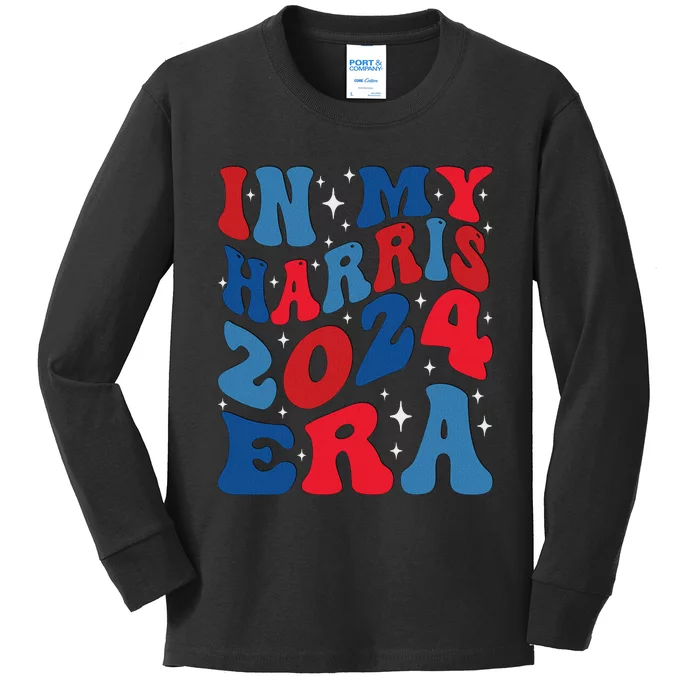 Vote For Democracy Vote Kamala Harris In My Harris Era 2024 Kids Long Sleeve Shirt