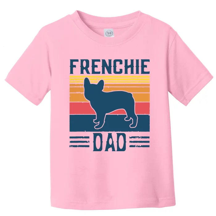 Vintage Frenchie Dad French Bulldog Toddler T-Shirt