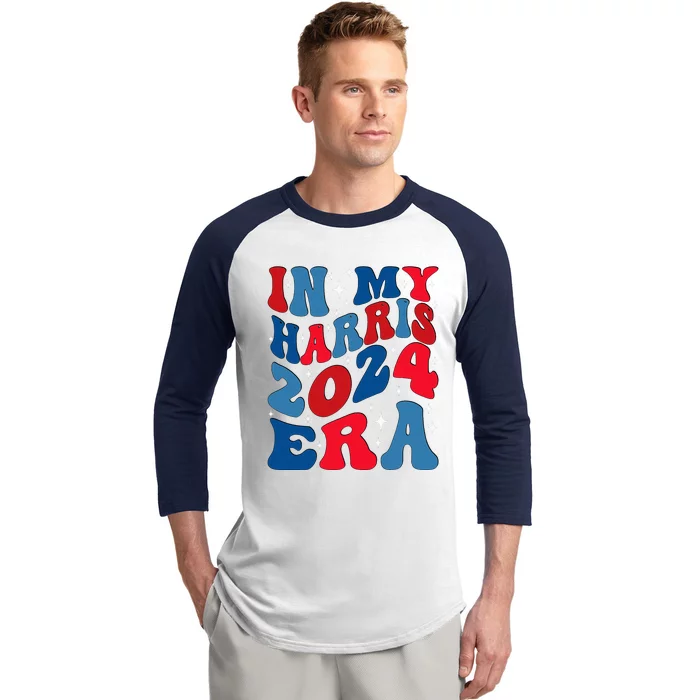 Vote For Democracy Vote Kamala Harris In My Harris Era 2024 Baseball Sleeve Shirt