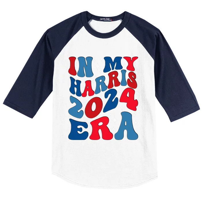 Vote For Democracy Vote Kamala Harris In My Harris Era 2024 Baseball Sleeve Shirt