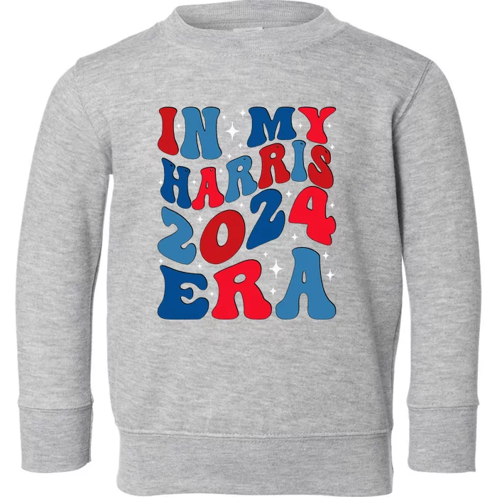 Vote For Democracy Vote Kamala Harris In My Harris Era 2024 Toddler Sweatshirt