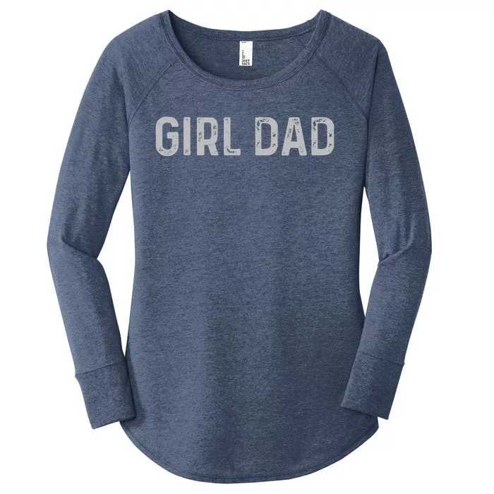 Vintage Fathers Day Dad Proud Father Of Women's Perfect Tri Tunic Long Sleeve Shirt