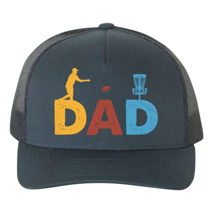 Vintage FatherS Day Best Dad By Par Cute Disc Golf Gift Yupoong Adult 5-Panel Trucker Hat