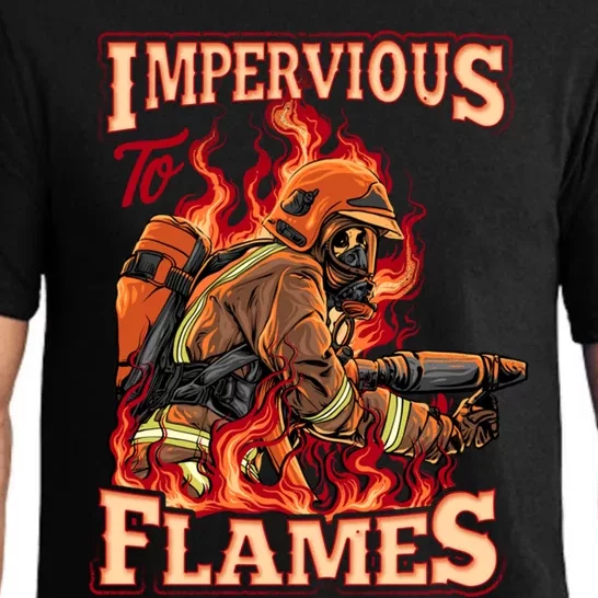 Volunteer Fire Departt Fire Impervious To Flames Gift Pajama Set