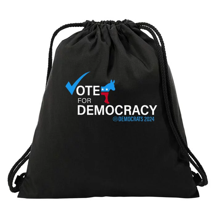 Vote For Democracy Drawstring Bag