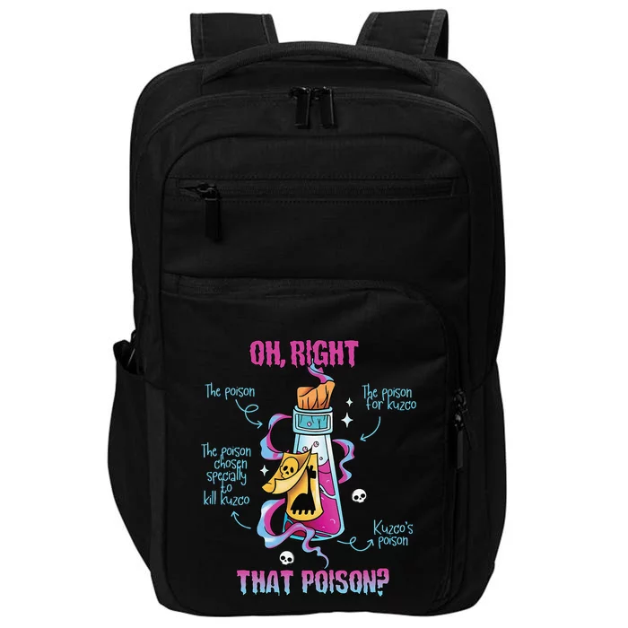 Vintage Funny Drink Me Oh Right That Poisonllama Halloween Gift Impact Tech Backpack