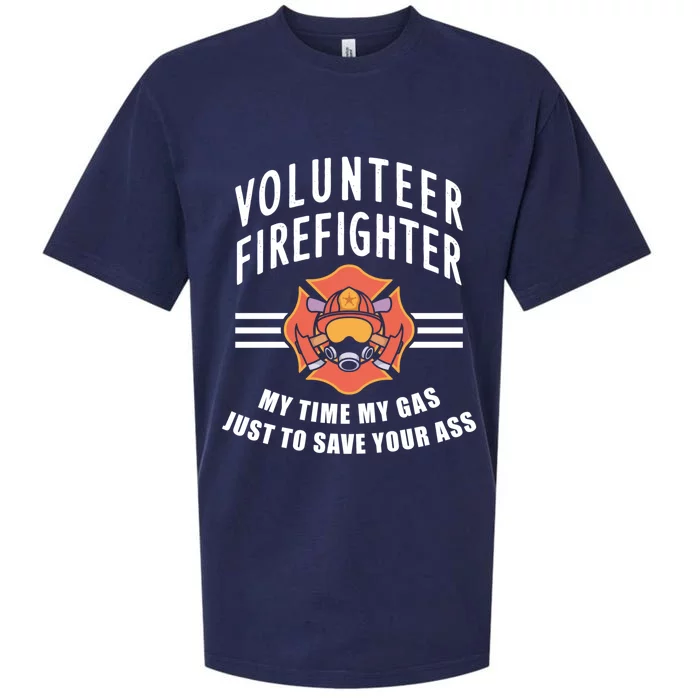 Volunteer Firefighter Design For Fire Gift Sueded Cloud Jersey T-Shirt