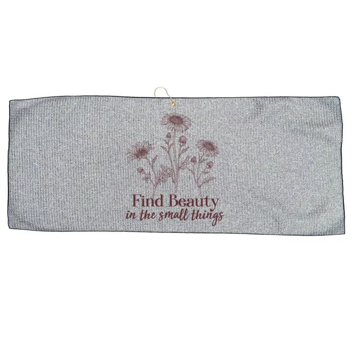 Vintage Floral Daisies Find Beauty In The Small Things Large Microfiber Waffle Golf Towel