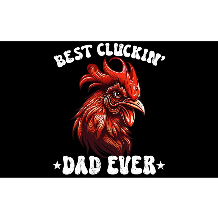 Vintage Fathers Day Tee Chicken Dad Best Cluckin Dad Ever Bumper Sticker