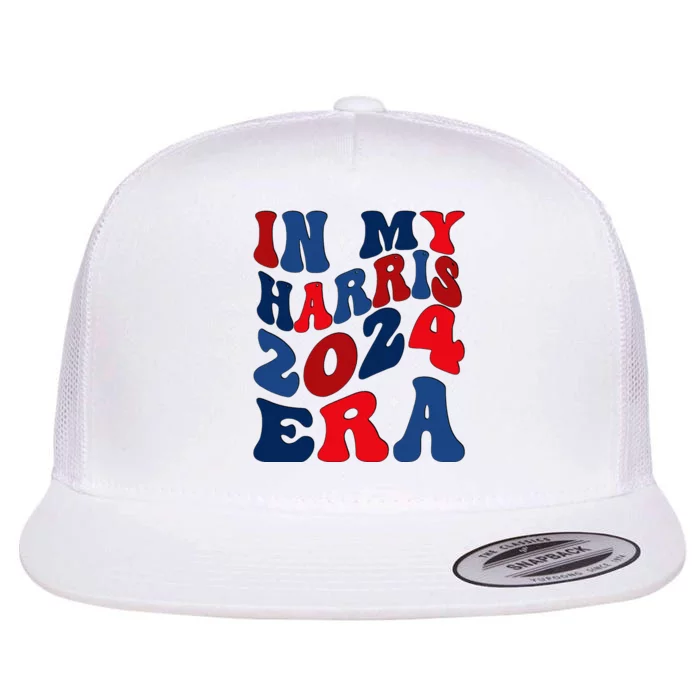 Vote For Democracy Vote Kamala Harris In My Harris Era 2024 Flat Bill Trucker Hat