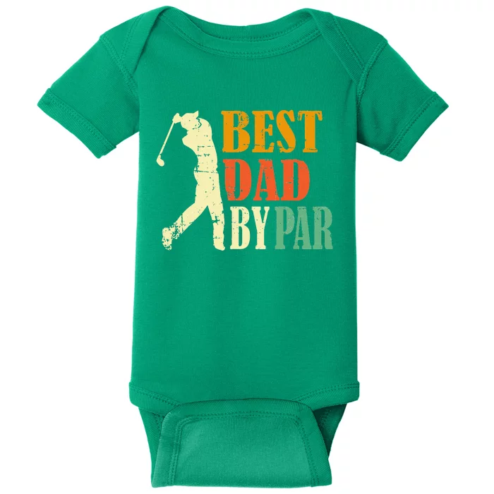 Vintage Father's Day Golfing Best Dad By Par Baby Bodysuit