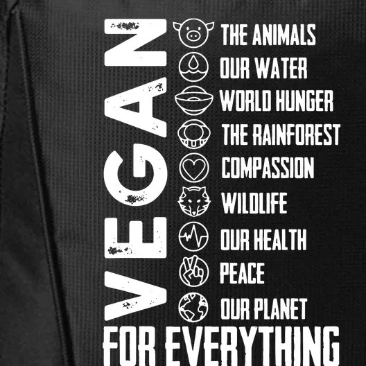 Vegan For Everything Planet Earth Day Save The Bees City Backpack