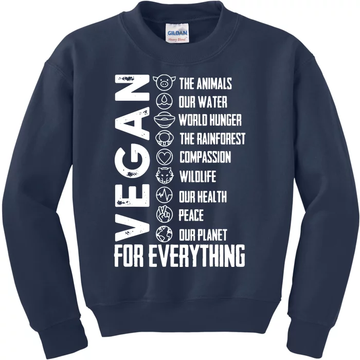 Vegan For Everything Planet Earth Day Save The Bees Kids Sweatshirt