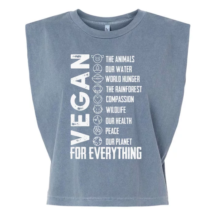 Vegan For Everything PlanetEarth Day, Save The Bees Garment-Dyed Women's Muscle Tee