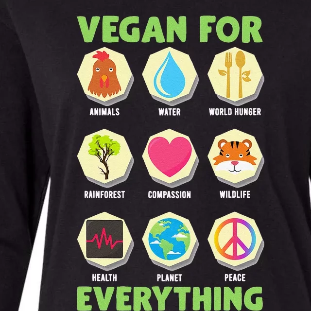 Vegan For Everything Vegan Womens Cotton Relaxed Long Sleeve T-Shirt