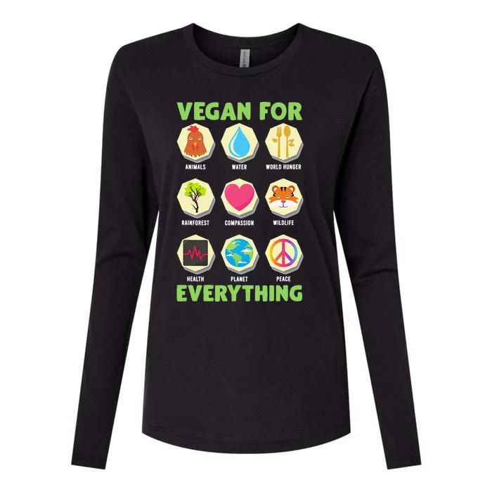 Vegan For Everything Vegan Womens Cotton Relaxed Long Sleeve T-Shirt