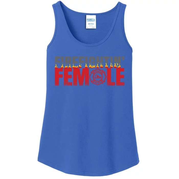 Volunteer Firefighter Emblem Logo Gift Fire Fighting Female Gift Ladies Essential Tank