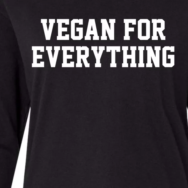 Vegan For Everything Proud Vegetables Vegan Day Fitness Gift Womens Cotton Relaxed Long Sleeve T-Shirt