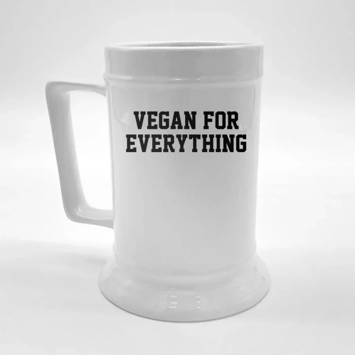 Vegan For Everything Proud Vegetables Vegan Day Fitness Gift Front & Back Beer Stein