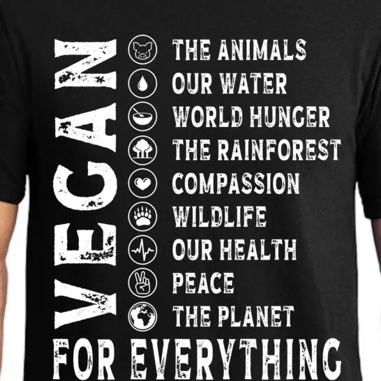 Vegan For Everything Earth Day Awareness Plant Powered Great Gift Pajama Set