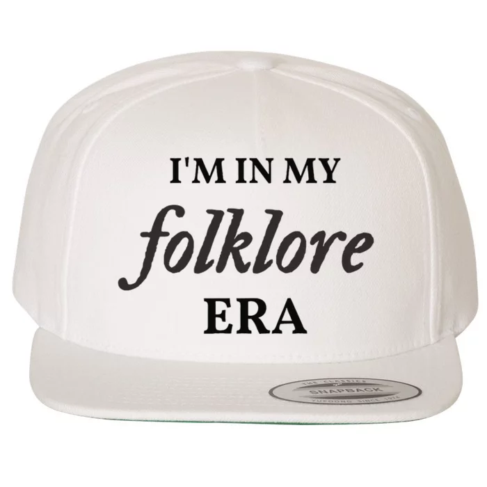 Vintageinspired Folklore Era Wool Snapback Cap