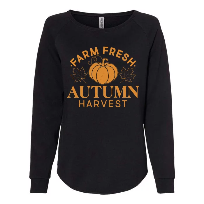 Vintage Farm Fresh Autumn Harvest Womens California Wash Sweatshirt