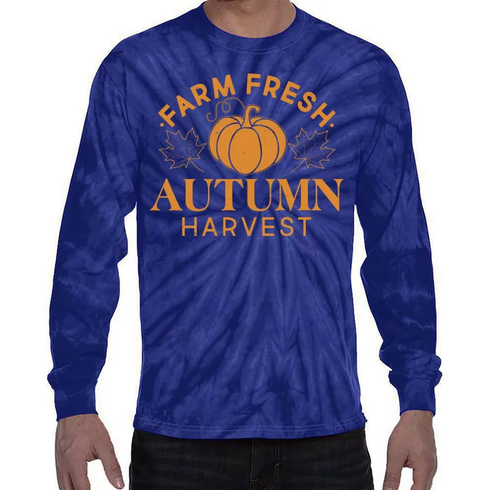 Vintage Farm Fresh Autumn Harvest Tie-Dye Long Sleeve Shirt