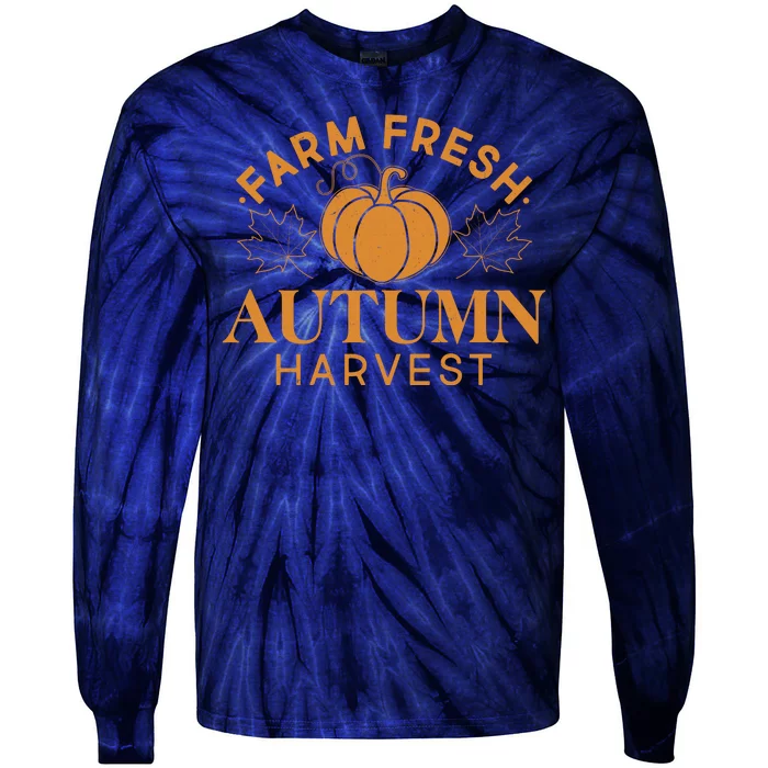 Vintage Farm Fresh Autumn Harvest Tie-Dye Long Sleeve Shirt