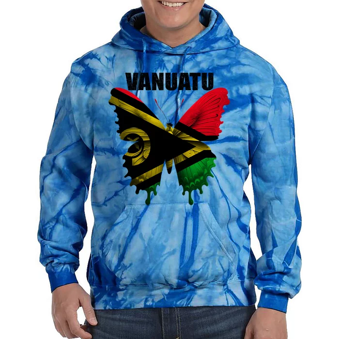 Vanuatu Flag For Proud Patriots Funny Gift Tie Dye Hoodie