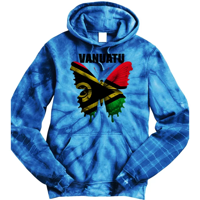 Vanuatu Flag For Proud Patriots Funny Gift Tie Dye Hoodie