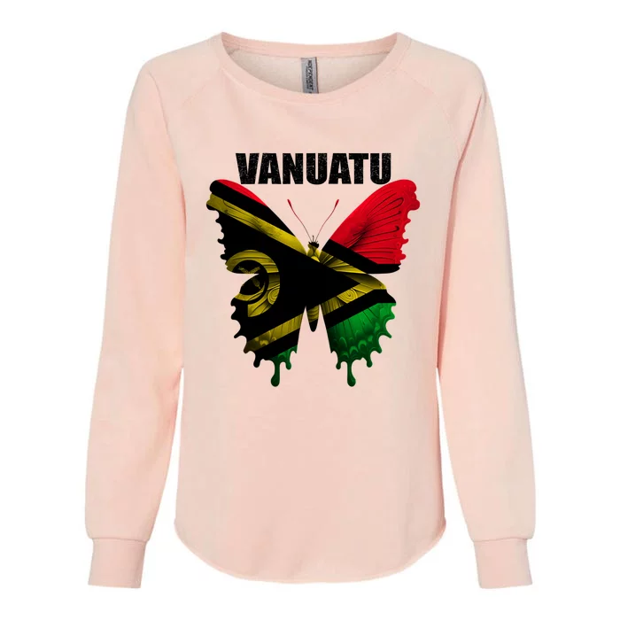 Vanuatu Flag For Proud Patriots Funny Gift Womens California Wash Sweatshirt