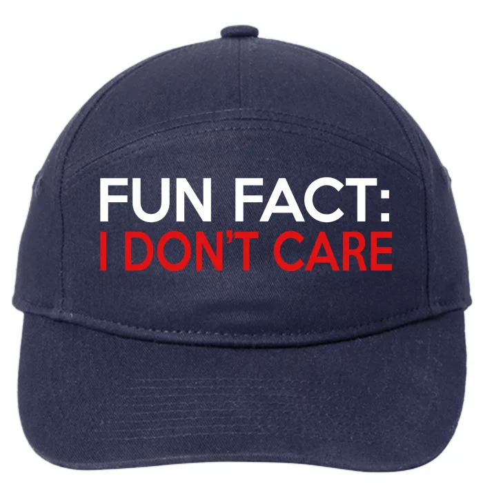 Vintage Fun Fact I DonT Care 7-Panel Snapback Hat