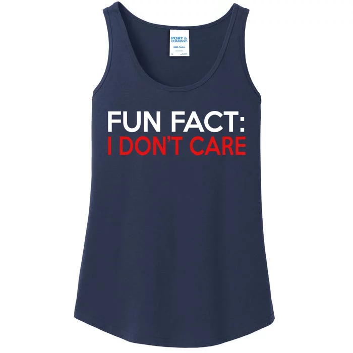 Vintage Fun Fact I DonT Care Ladies Essential Tank